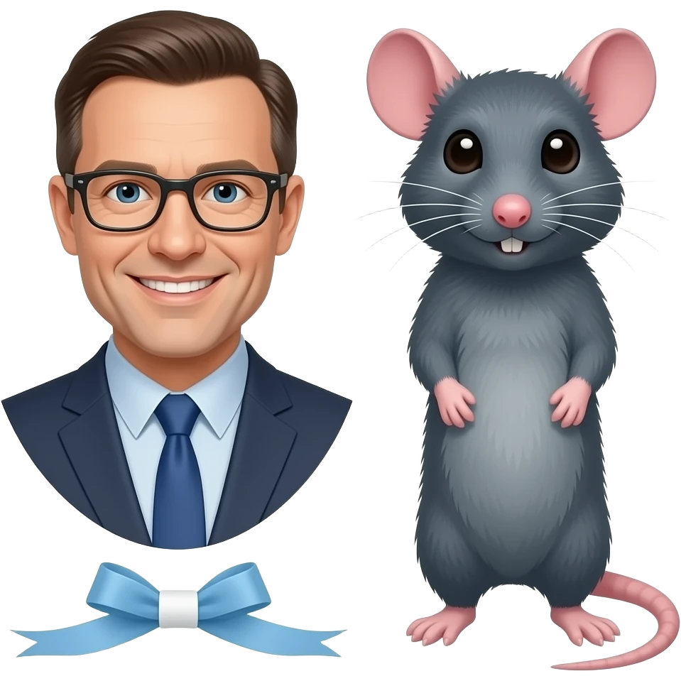 robert menard and a rat emoji