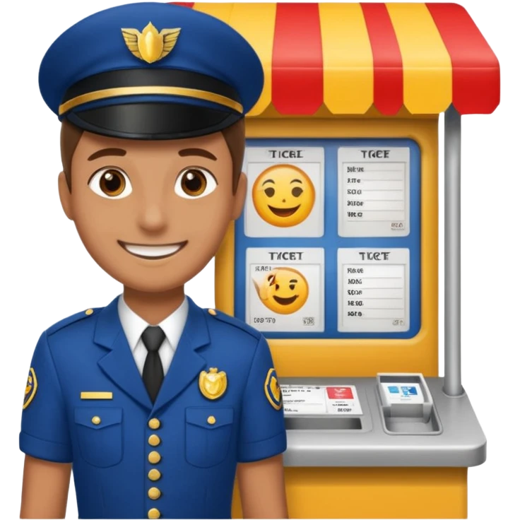 ticket seller at booth emoji