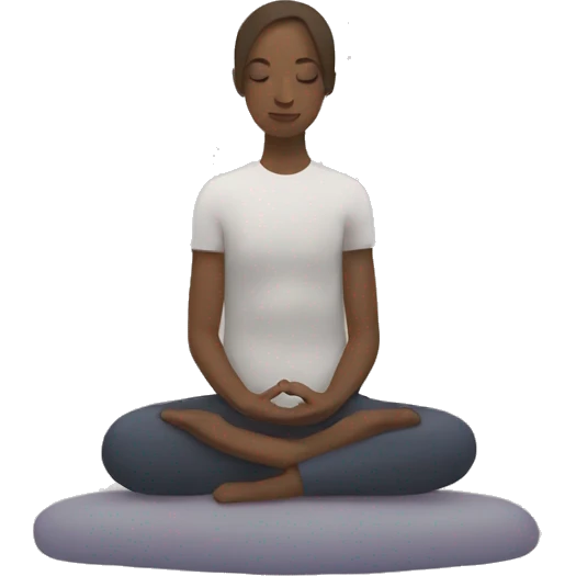 Mindful Meditation - A person meditating in a calm pose. emoji