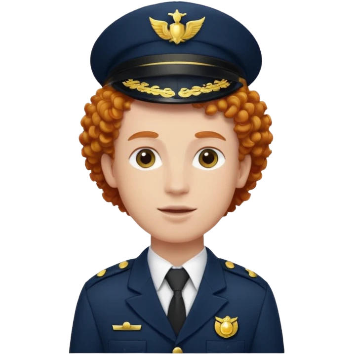 bellboy face big curly hair ginger emoji