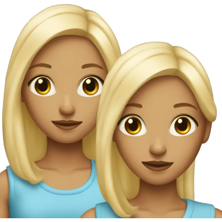 Two blonde twins  emoji