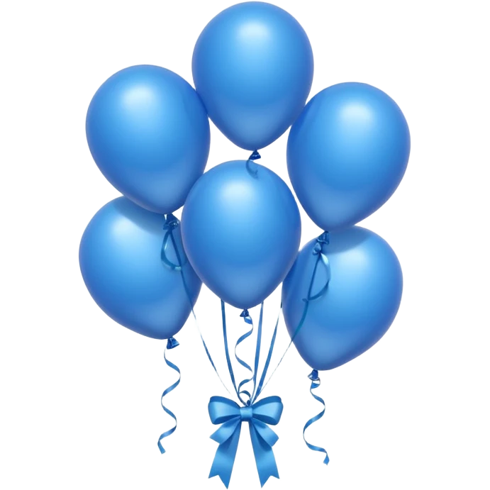 blue birthday balloons emoji