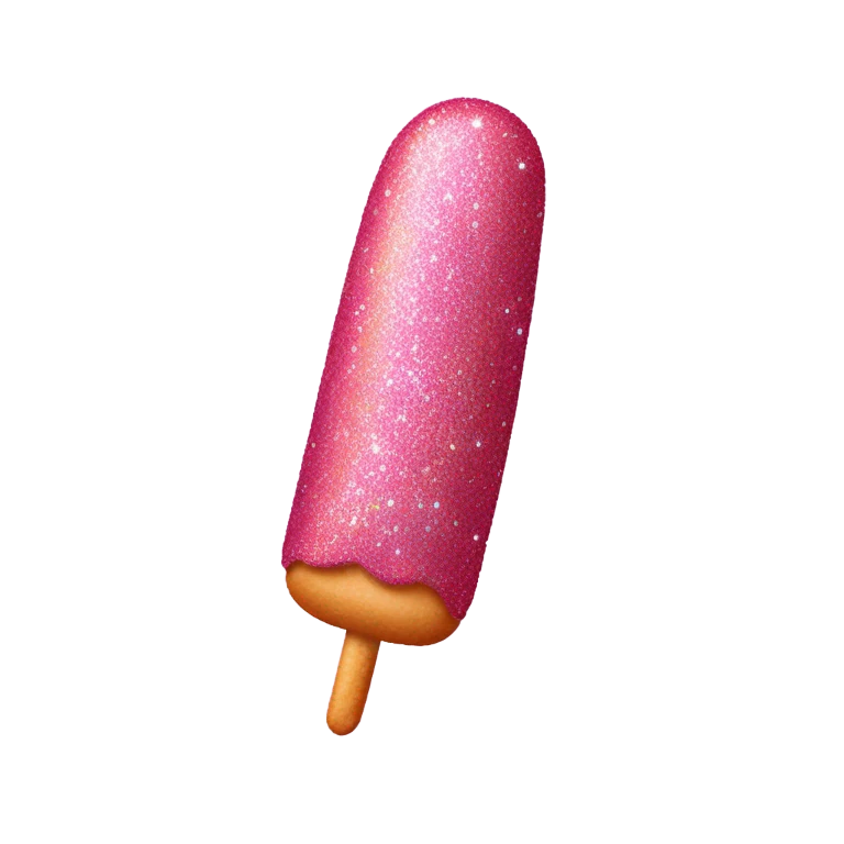 Pink corn dog with glitter  emoji