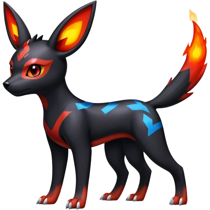 Guilmon-Houndour-Umbreon-hybrid emoji