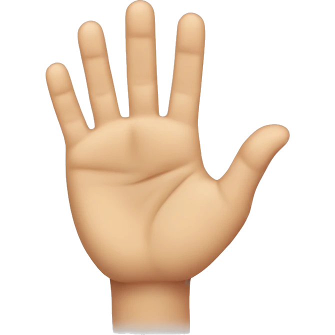 Hands open with separate little finger anf thumb emoji