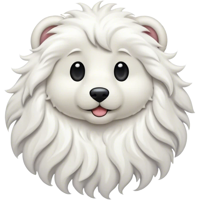 White doodle wavy fur emoji