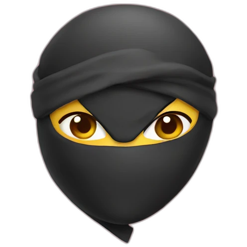 cute-in-love-ninja-face emoji