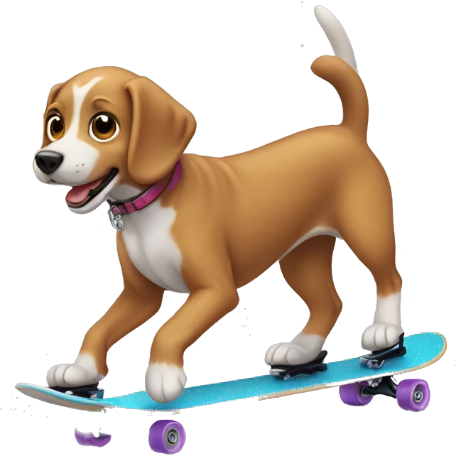Dog skating  emoji