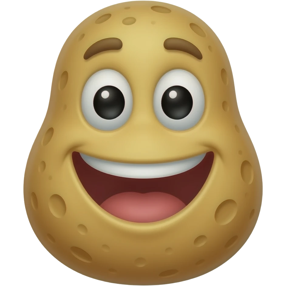 ROFLing potato emoji