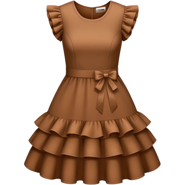 brown dress with ruffles emoji