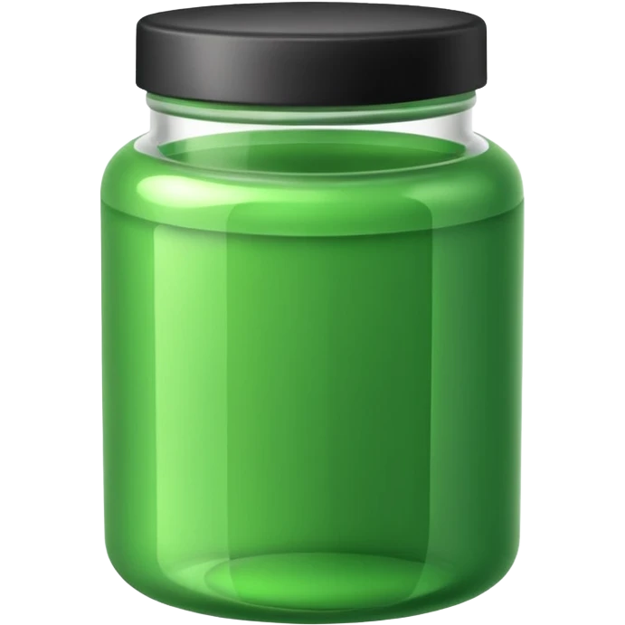 a plastic jar filled with green wax emoji