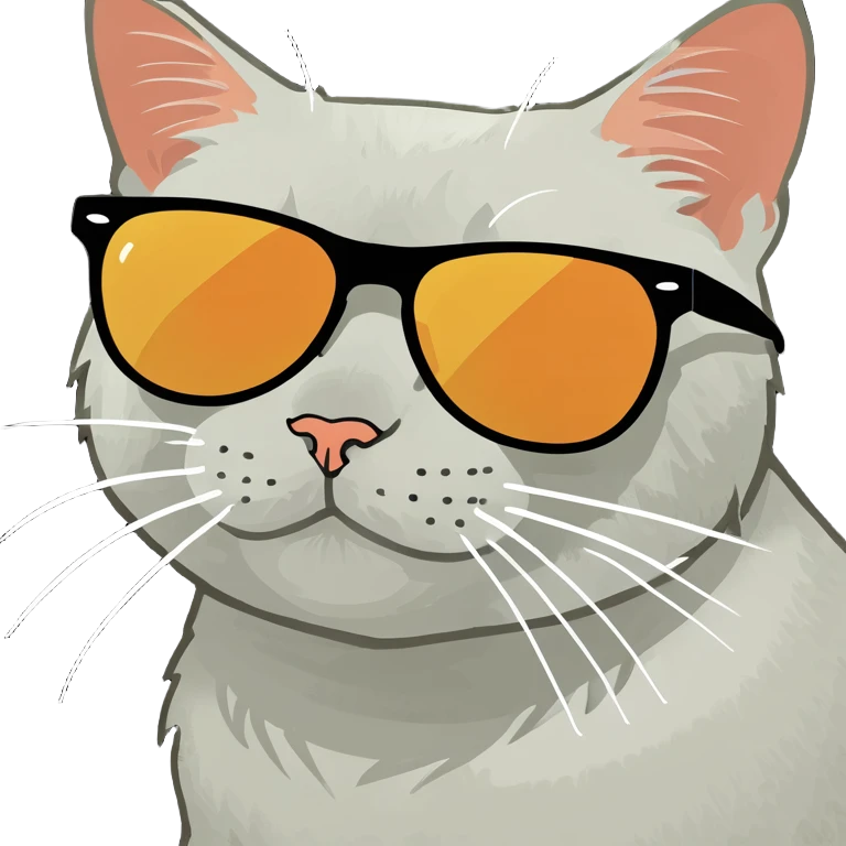 Cat with sunglasses emoji