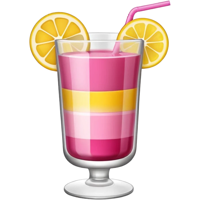 pink and yellow color drink  emoji