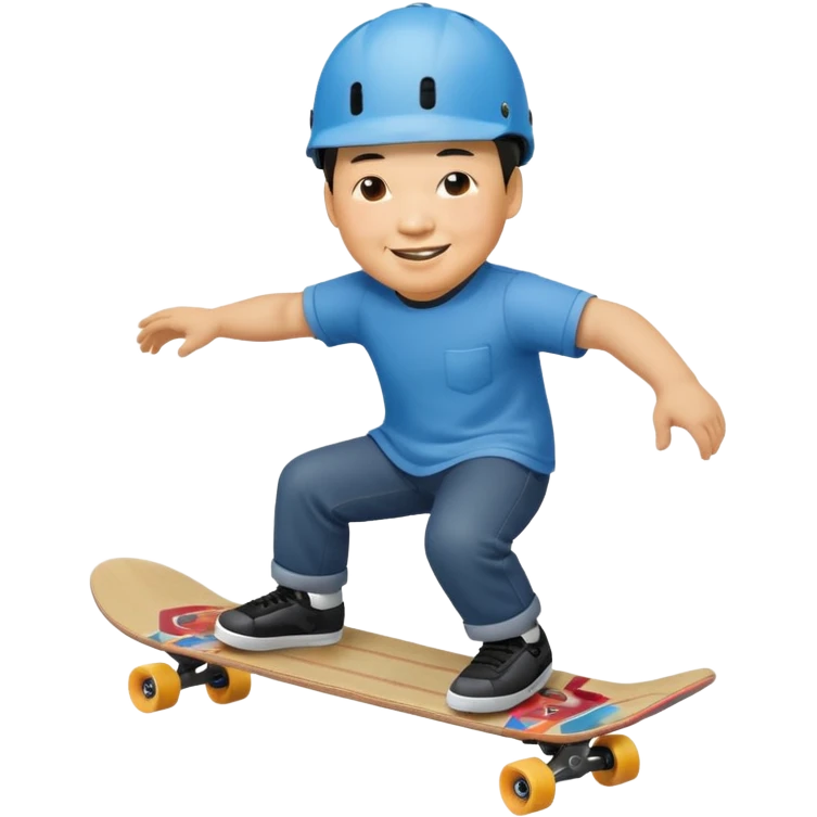 Xi Jinping riding skate board emoji