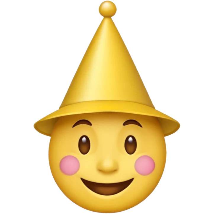 2026 happy new year yellow faced emoji with a 2026 party hat emoji