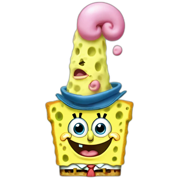sponge bob with dilou emoji