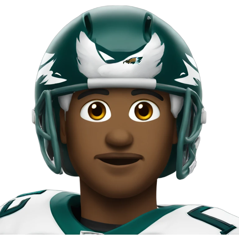 Person wearing eagles jersey emoji
