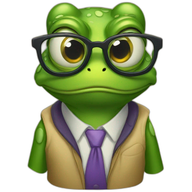nerd frog emoji