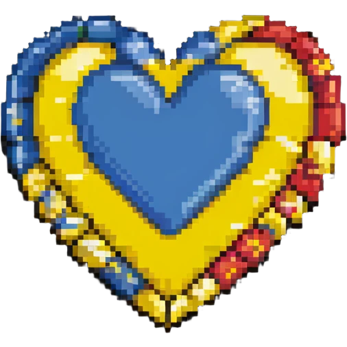 Ukrainian flag heart emoji