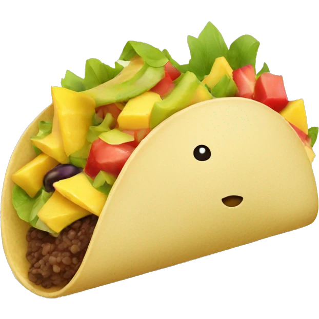 Fruit-filled taco emoji