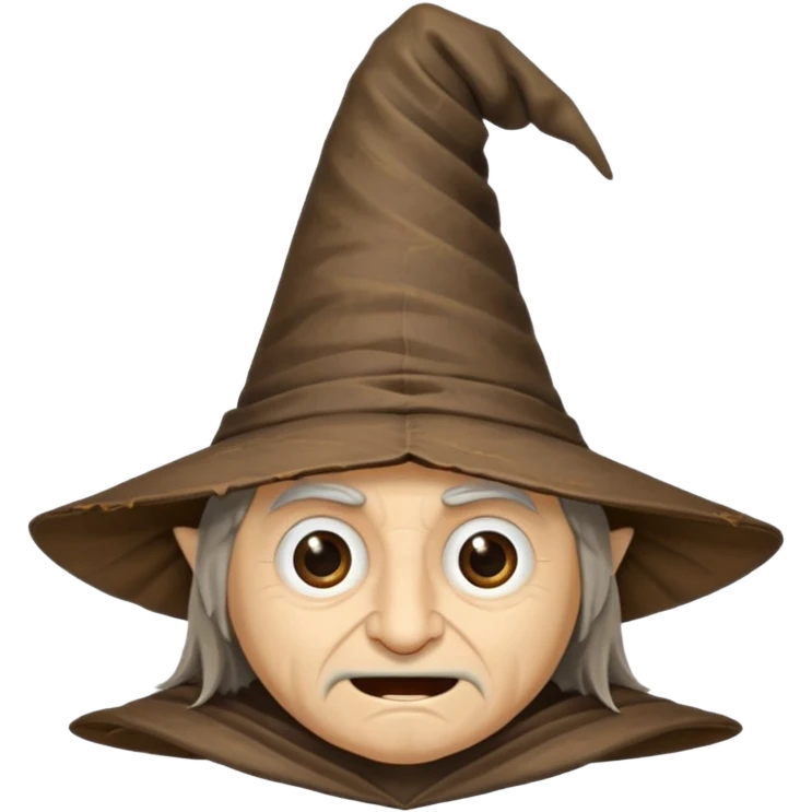 talking wizard hat inspired by the Harry Potter Sorting Hat with expressive face emoji