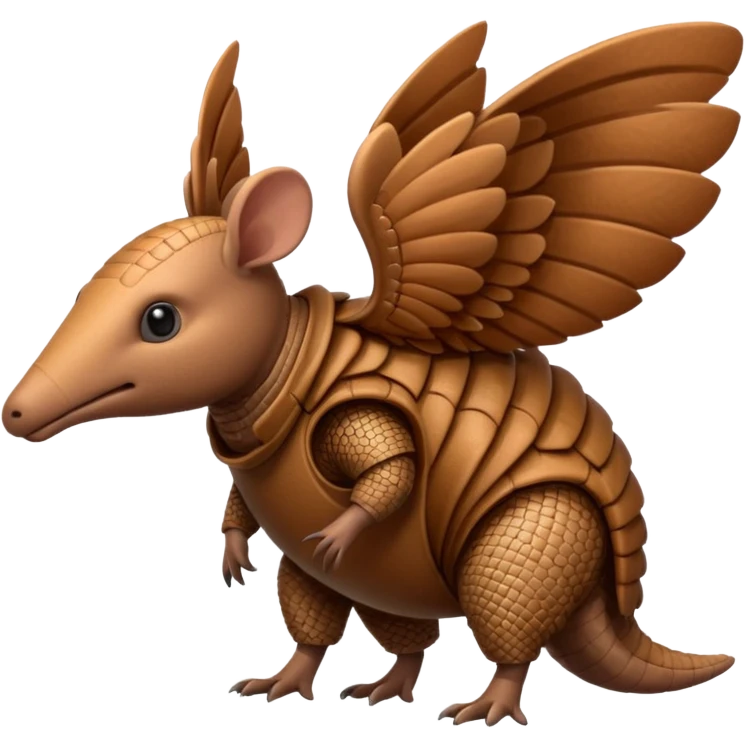 winged armadillo emoji