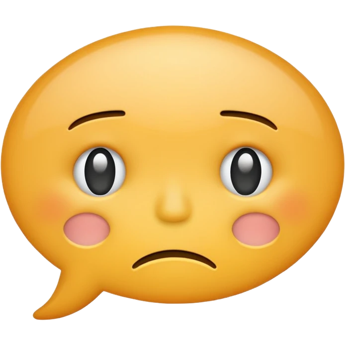 speech bubble with a frown emoji