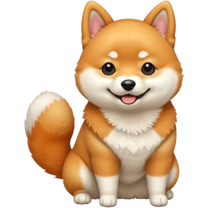 a full body of cute shiba emoji