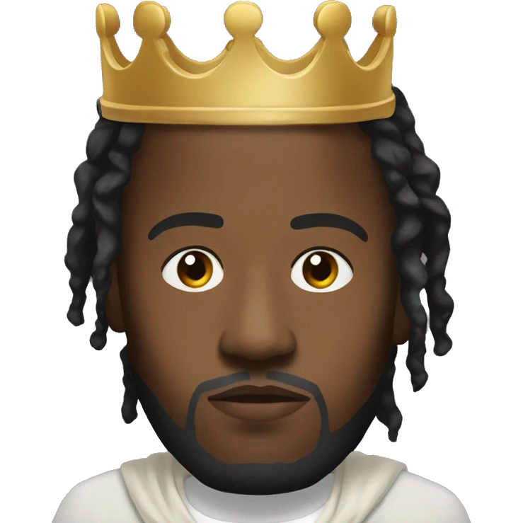 kendrick lamar with jesus crown on his head emoji