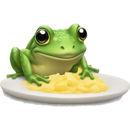 une grenouille qui mange une grenouille emoji