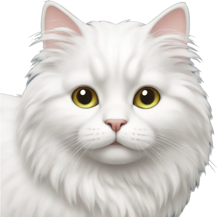 fluffy white cat emoji