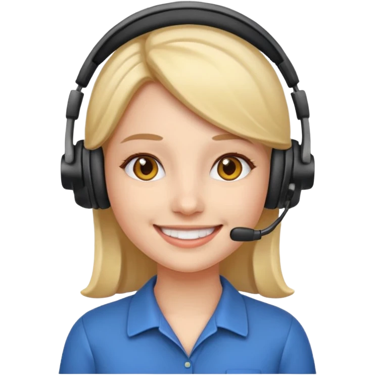 HR girl with a headset emoji emoji