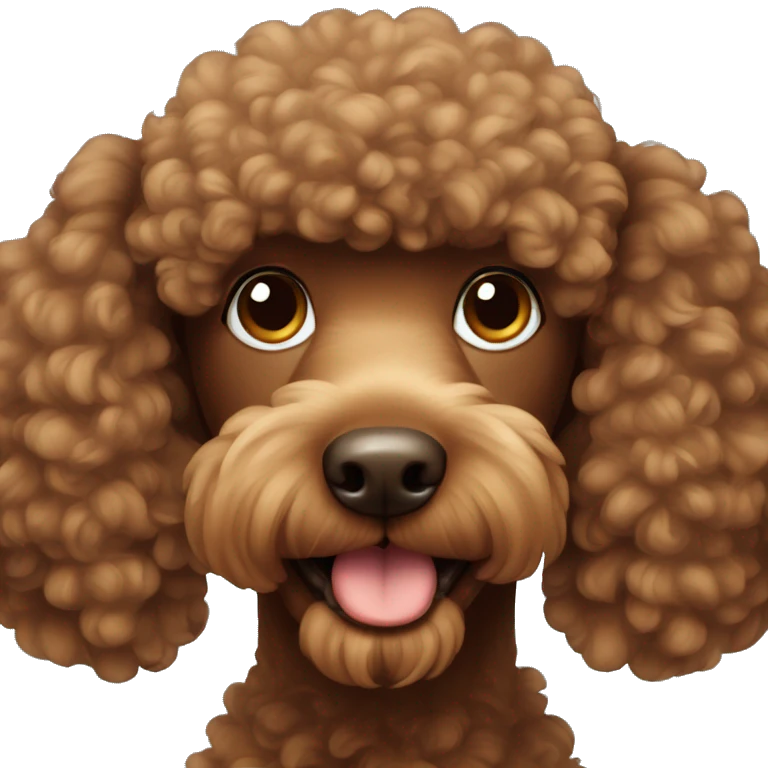 Brown poodle emoji