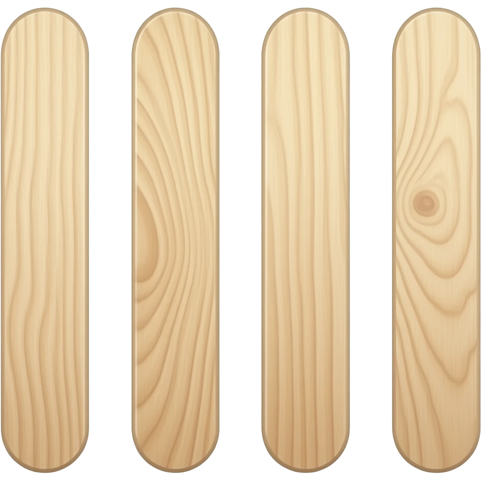 palitos de paleta de madera en filita unos 4 emoji