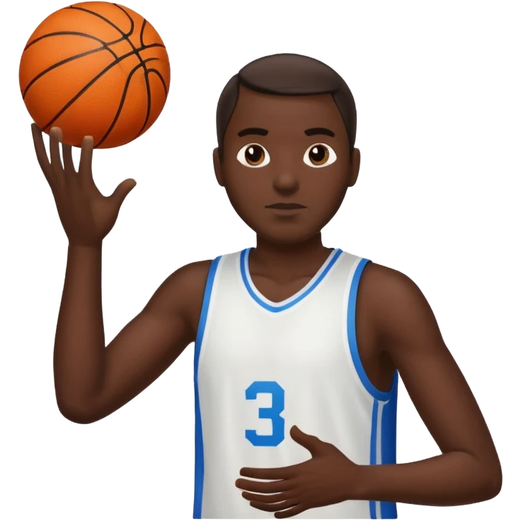 man shooting basketball and airballing emoji