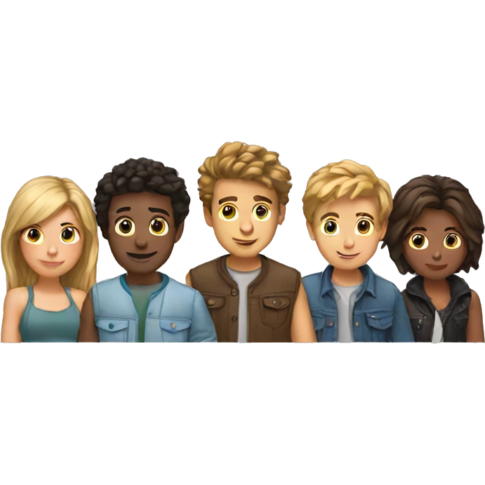 5 friends  emoji