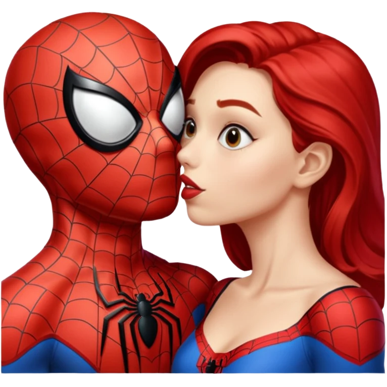 Spider man kiss kiss creepy emoji
