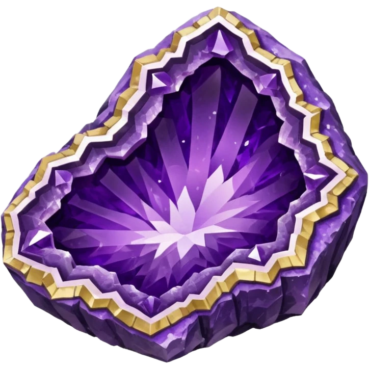 An amethyst geode emoji