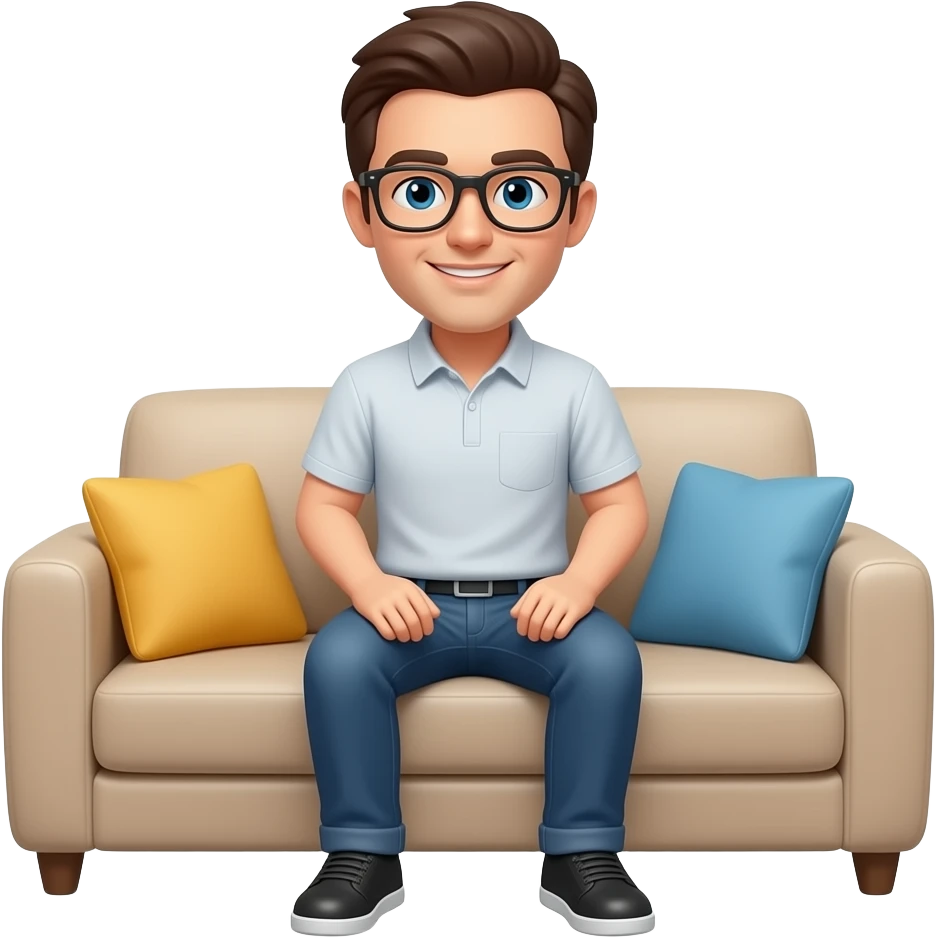 Sitting on a couch emoji