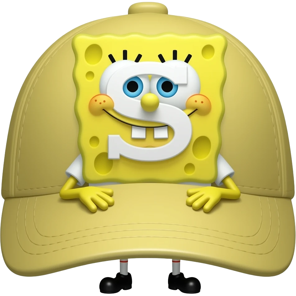 the hat that spongebob wears when he goes to work at the krusty krab emoji