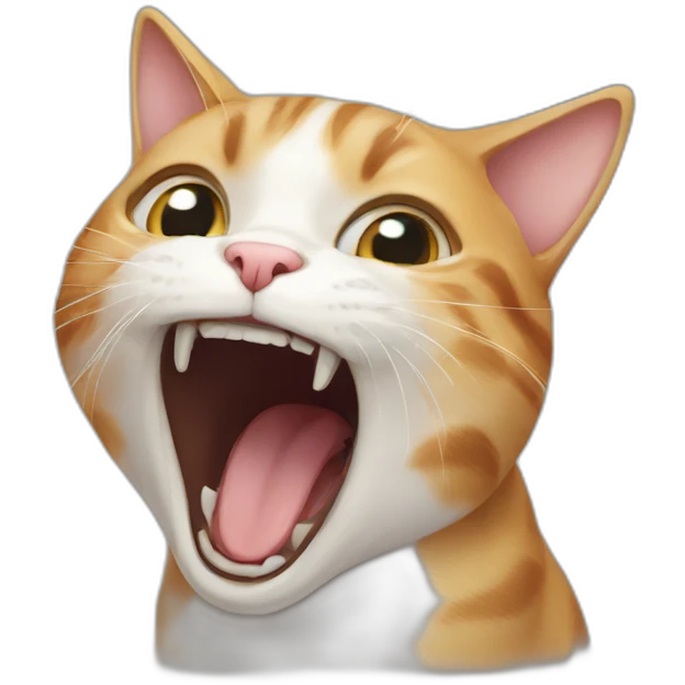 Cat screaming for food emoji