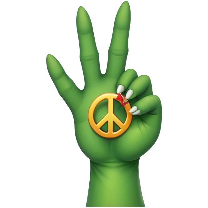 dinosaur clawa, peace symbol emoji