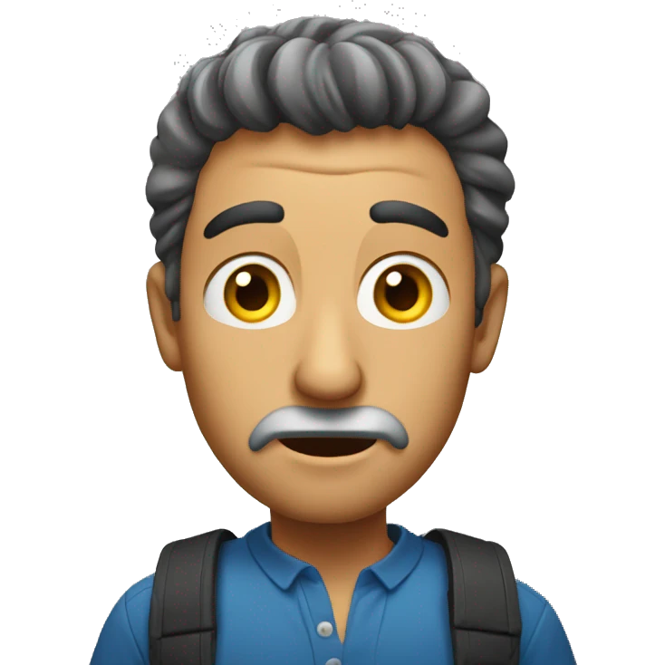 Italian man have a surprised  emoji