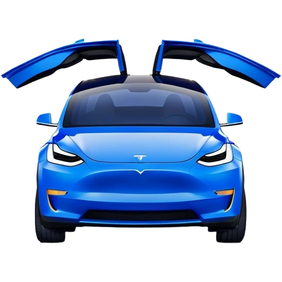 Tesla Model Y - Tesla (Model Year: 2022) (Iconic colour: Blue) emoji