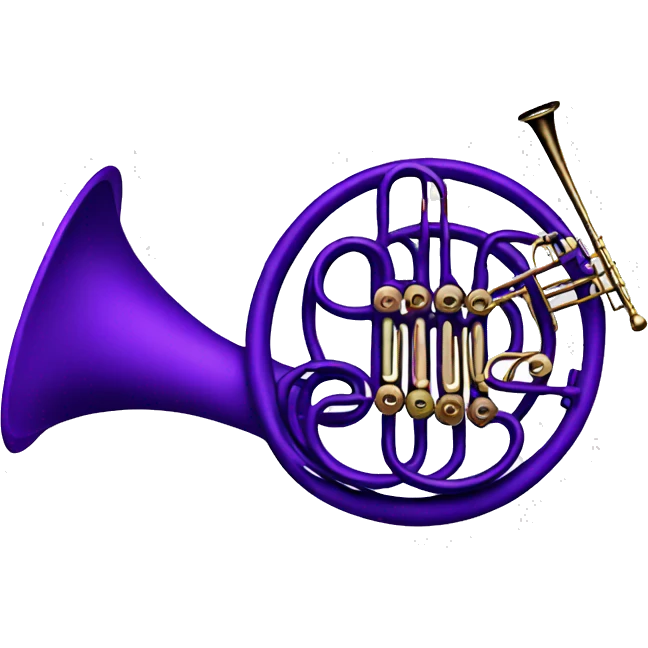 purple French horn emoji