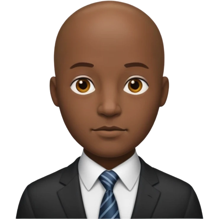 bald black men with ties emoji