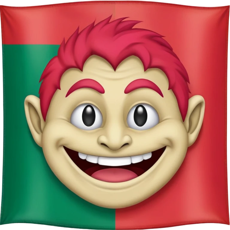 troll face emoji with Balochistan Nationalist Flag design emoji