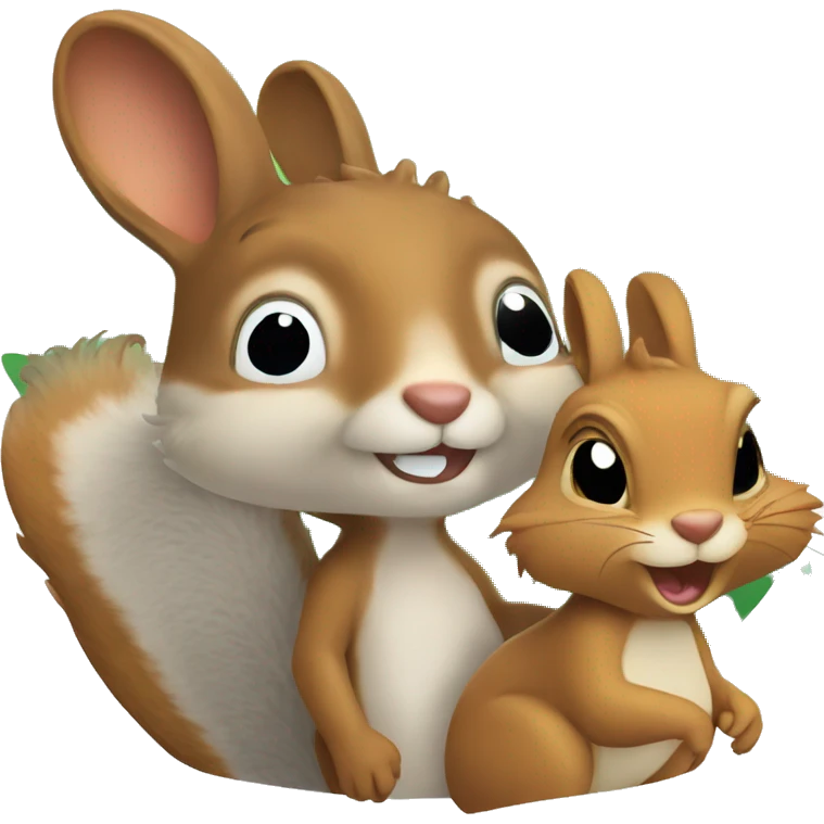 heart between a squirrel and a hare  emoji