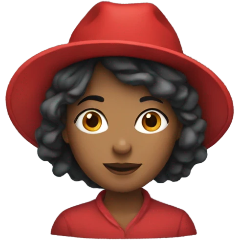 women wearing red hat  emoji