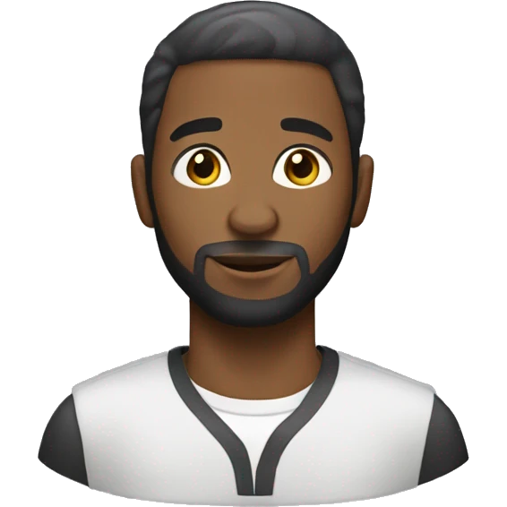African American man with short hair and beard emoji